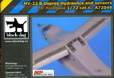 Blackdog Models 1/72 BELL V-22 OSPREY HYDRAULICS & SENSORS Resin Update Set • $19.50