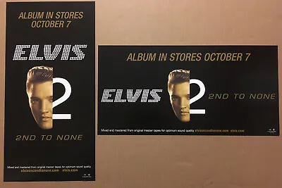 ELVIS PRESLEY Rare 2003 DOUBLE SIDED PROMO BANNER POSTER For 2nd CD 12x24 USA • $29.99