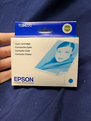 New: Epson T034220 Cyan Ink Cartridge For Stylus Photo 2200 ~ Exp. 06/2009 • $9.99