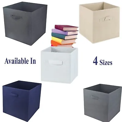 Foldable Square Storage Colapsible Folding Box Clothes Organizer Fabric Cube • £7.99