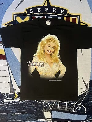 Vintage Dolly Parton T Shirt Dollywood Mens Medium USA Made  • $26