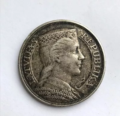 Coins Large Vintage Coin 5 Lats 1932 • $199