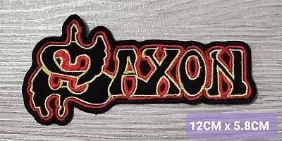 £2.99 • Buy Saxon Iron Or Sew On Embroidered Patch Applique Logo