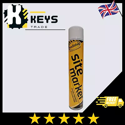 6 X White Line Marker Spray Paint 750ml Acrylic Line Marking Paint • £30.95