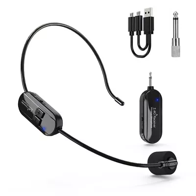 £20 • Buy 2.4G Wireless Microphone Headset Mic-For-Voice-Amplifier Speaker Meeting Singing