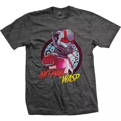 £10.95 • Buy Marvel Comics Official Ant Man & The Wasp Circle Com Mens Grey T-Shirt Avengers