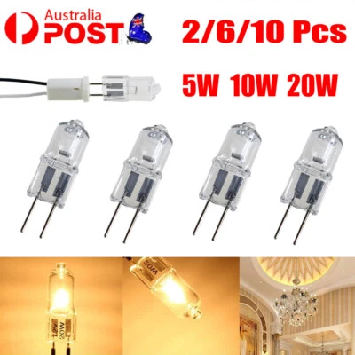 10Pcs G4 HALOGEN BULBS 12V 5W 10W 20W Light Globe Lot Pack JC Bi-Pin 2900K AU • $3.64