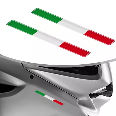 2x Italy Italian Flag Logo Sticker Car Styling Emblem 3D Metal Badge Decal Decor • $7.73