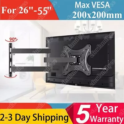 Slim Tilt Swivel TV Wall Bracket For 26 32 37 40 42 43 50 55 Inch Plasma LCD LED • £11.39