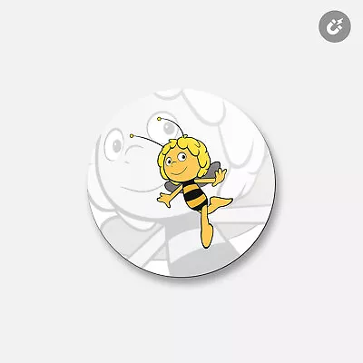 Maya The Bee Cartoon | 4'' X 4'' Round Decorative Magnet • $5.80