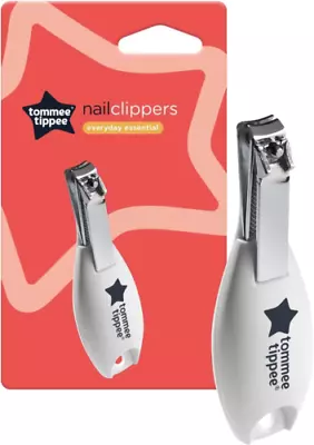 Tommee Tippee Essentials Baby Nail Clippers Rounded Edges And Moulded White  • £4.99
