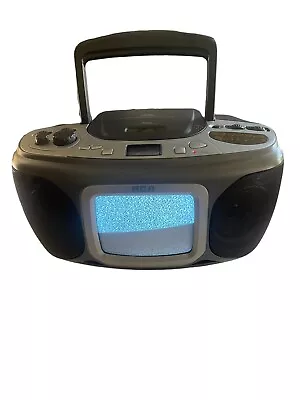 RCA Model 5-Inch Diagonal B&W TV Radio CD Player Tested & Working • $49.99