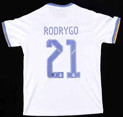 $250 • Buy Rodrygo Signed Real Madrid Jersey Auth Adidas On Field Style Jersey Beckett COA