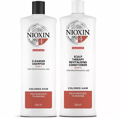 Nioxin System 4 Cleanser & Scalp Revitaliser 1 Litre Duo • $74.95