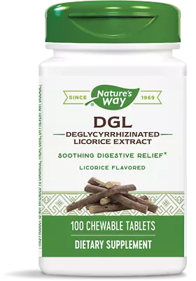 Nature's Way DGL Deglycyrrhizinated Licorice 100 Tablets Digestive Relief • $63.94