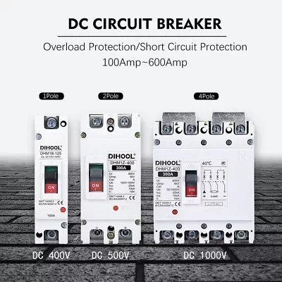 600Amp DC Circuit Breaker 1000V Molded Case For Car/RV/PV/Solar Disconnet Switch • $210