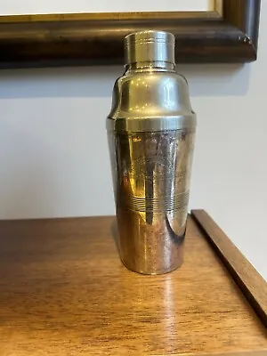 £20 • Buy Art Deco Silver Plated Cocktail Shaker Engraved And Stamped.