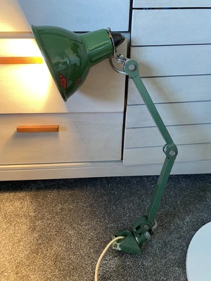 £90 • Buy Vintage EDL Industrial Machinist Lamp - Factory Enamel Bench Light Anglepoise