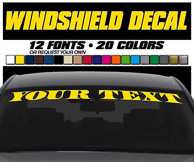 48  Windshield Banner Decal Boat Name Trailer Car Truck Vinyl Sticker • $13.99