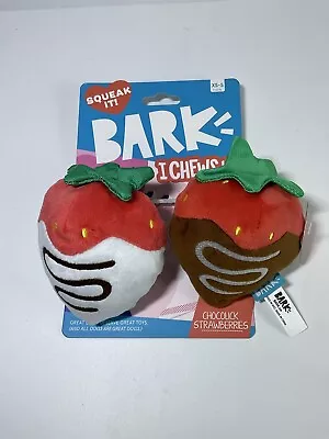 Bark Box Squeak It I Chews You Chocolick Strawberries Dog Toy Sizes XS-S NWT • $19.99