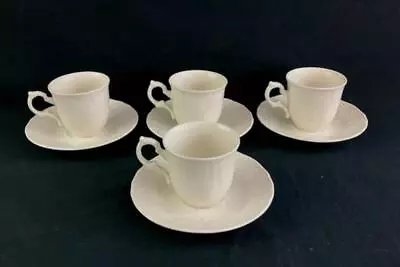 Lot Of 4 Vintage Mikasa China Renaissance White Cups And Saucers D4900 Japan • $26.59