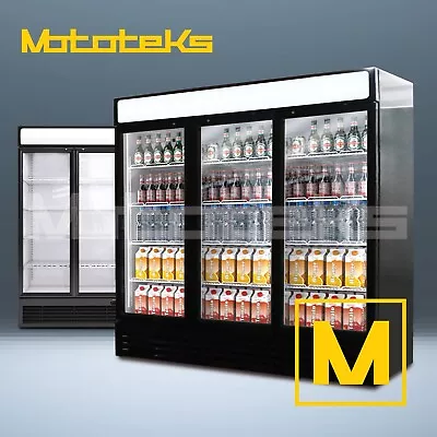Commercial Refrigerators With Glass 3 Door Upright Display 56 Cubic Ft 72  Wide • $2899.99