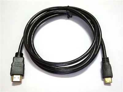 6 Ft Mini HDMI Cable For Canon EOS Rebel T3i T2i T1i 60D 7D 5D Mark II • £4.42