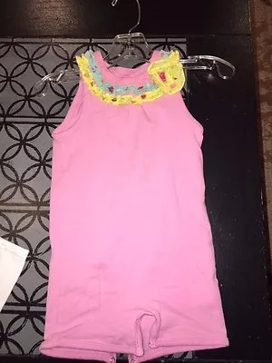 6 9 M Me TOo Pink Outfit Ruffle Collar Flower VGUC Boutique  • $8.99