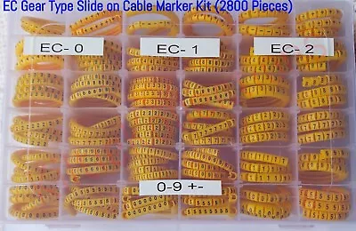 EC Gear Type Slide On Cable Marker Kit (2800 Pieces) Fast And Free Post • £42