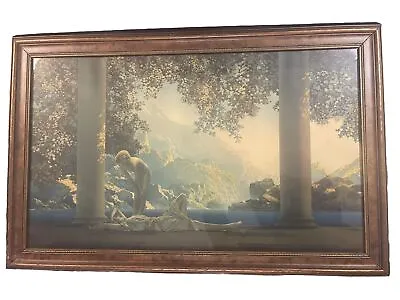 LARGE Antique Maxfield Parrish Daybreak W/ Original Period Frame • $199.50