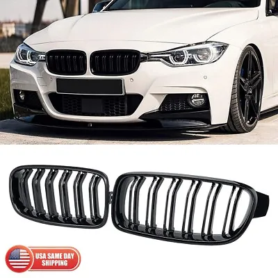 Front Kidney Grill For 12-18 BMW 3 Series F30 F35 328i 335i 320i 330 Gloss Black • $39.99