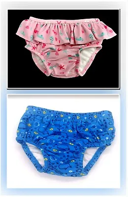 Baby Boy Girl Reusable Swim Nappy Pink Or Blue Summer Holiday • £4.99