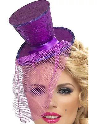 Smiffys Fever Mini Top Hat On Headband Purple • $9.77