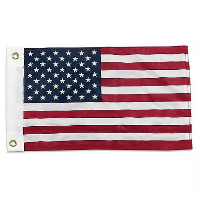 12x18 12 X18  USA American 50 Star Motorcycle Boat Flag Grommets Silky Polyester • $6.88