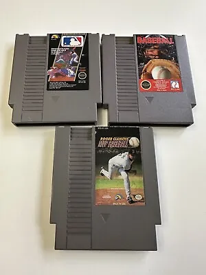 Nintendo Entertainment System NES BASEBALL Cartridge Lot X3 100% Working Games • $20.69