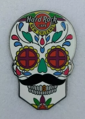 £29.95 • Buy Hard Rock Cafe New Orleans 2016 Sugar Skull With Moustache Pin Badge