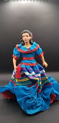 Spanish Mexican Doll By Avon 1990. Lupita W Stand. Porcelain Headhandsfeet... • $9.99