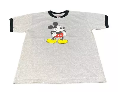 Disney Store Mickey Mouse Ringer T Shirt Men’s Medium • $9.95