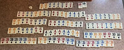 Vintage RUMMY RUMMIKUB Game RARE JACKS QUEENS KINGS Instruction In FRENCH W CASE • $150