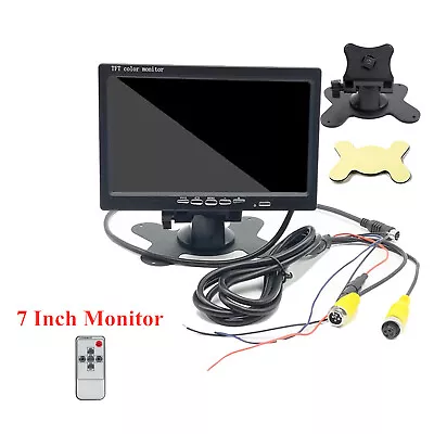 7  TFT - LCD Screen Car Monitor 2ch 4Pin Video In 12-24v For Truck Caravan Rv • $36.99