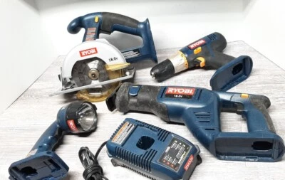 $76.49 • Buy Ryobi 18v Wireless Tool Kit Set Drill Circular Saw Flashlight Demo Saw ++