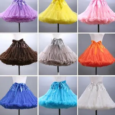 Women Vintage Petticoat Crinoline Underskirt Rockabilly Swing Tutu Skirt Cosplay • $22.99