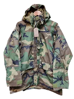 £59.95 • Buy Genuine US Army Woodland Camo GoreTex ECWCS Parka Jacket Size Medium/Reg #224