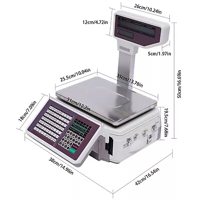 Electronic Weight Scale With Thermal Label Printer Digital Price Computing Scale • $311.60