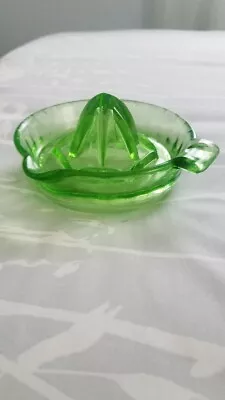 Vintage Green Depression Glass Uranium Juice Reamer • $9