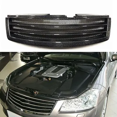 Carbon Fiber Front Bumper Hood Grill Grille For Infiniti M35 M45 2008 2009 2010 • $216.78