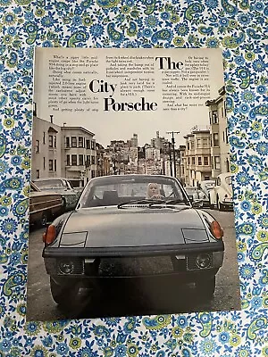 Vintage 1973 Porsche 914 Print Ad “The City Porsche” • $7.40