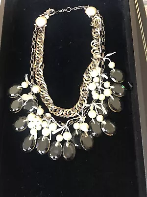 St. John Knits Cut Crystal Style Chain Necklace Designer Costume Jewelry • $75