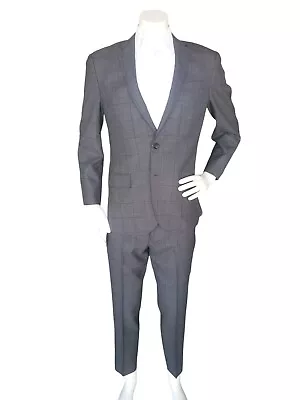 J Crew Ludlow Mens Suit Windowpane 100% Wool 38S W32x28-30L • $125