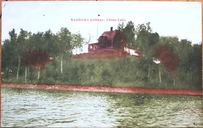 China Lake ME 1905 Postcard - Kendrick's Cottage Augusta/Vassalboro Maine • $9.99